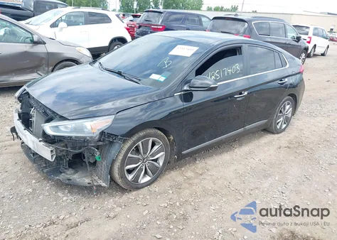 2018 Hyundai Ioniq Hybrid Limited из США, поврежденный, VIN KMHC85LC0JU091365